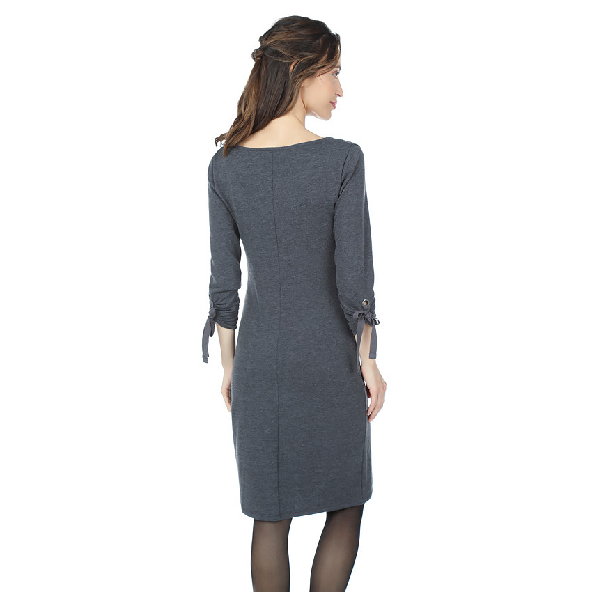 Vestido de premamá de punto jaspeado con mensaje  Additional Vestido de premamá de punto jaspeado con mensaje