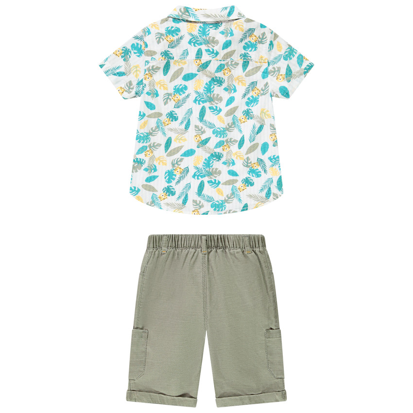 Ensemble chemise manches courtes imprimé jungle + bermuda pour bébé garçon  Additional Ensemble chemise manches courtes imprimé jungle + bermuda pour bébé garçon