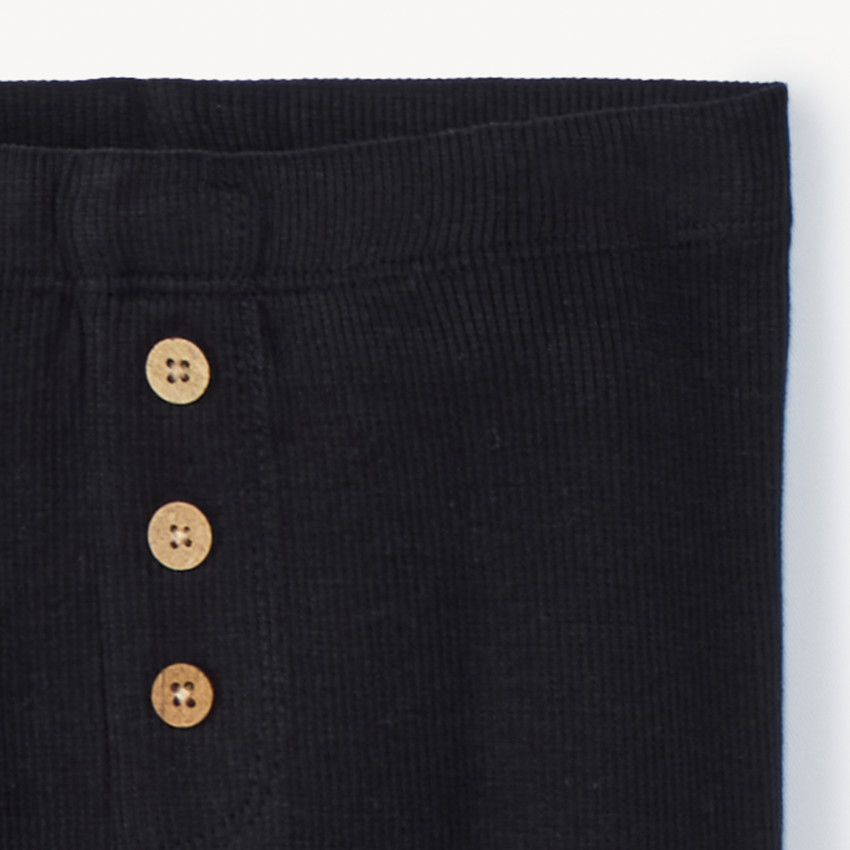 Pantalones de punto acanalado con botones para bebé niña 