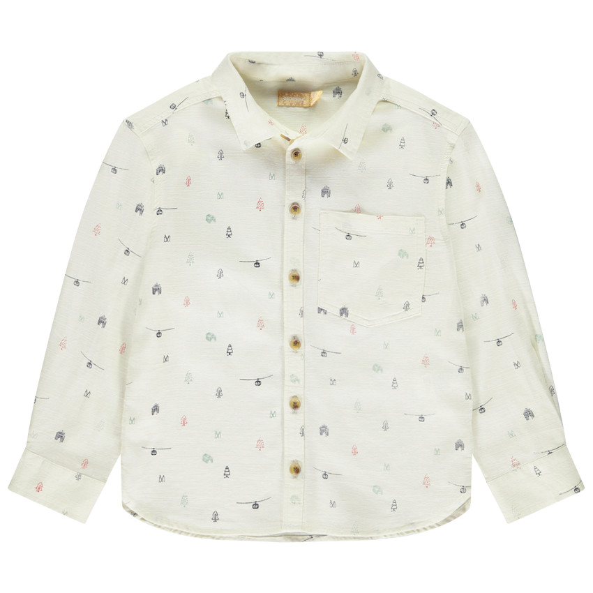 Camisa de manga larga estampada de Navidad para niño 