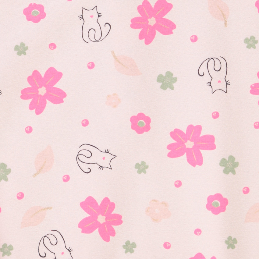 Conjunto de felpa sudadera estampada + leggings lisos para bebé niña 