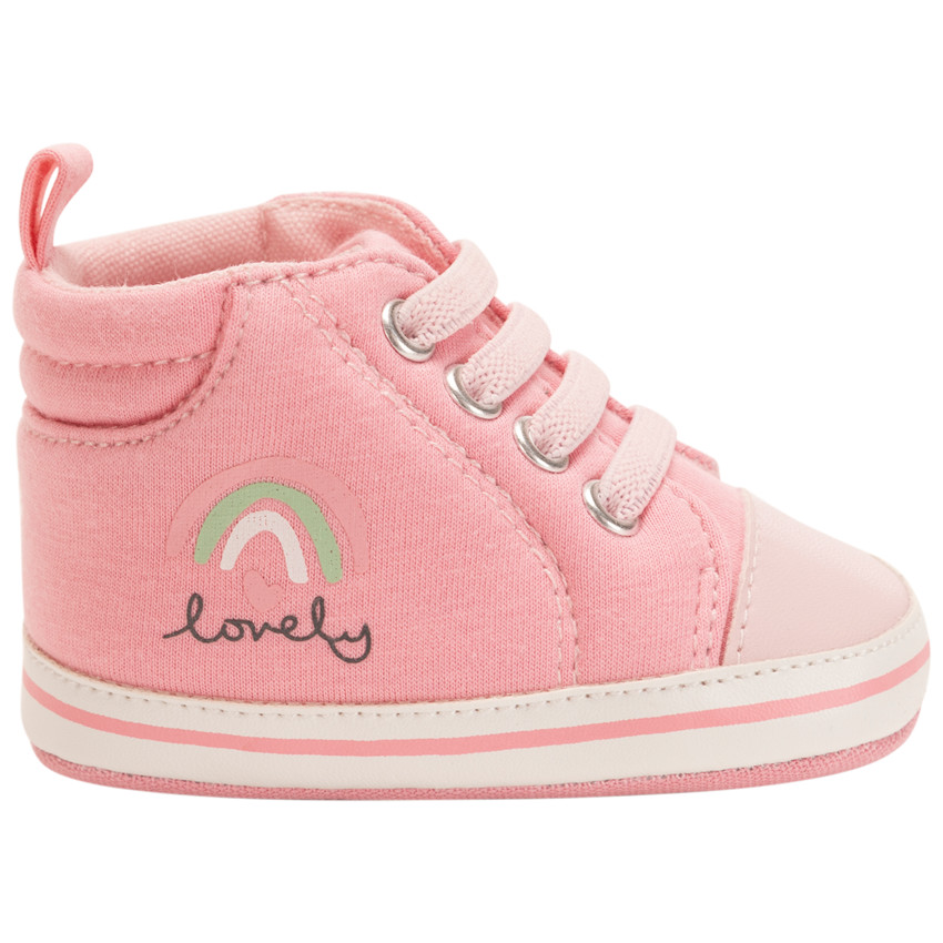Zapatillas altas suaves estampado Lovely para bebé niña 