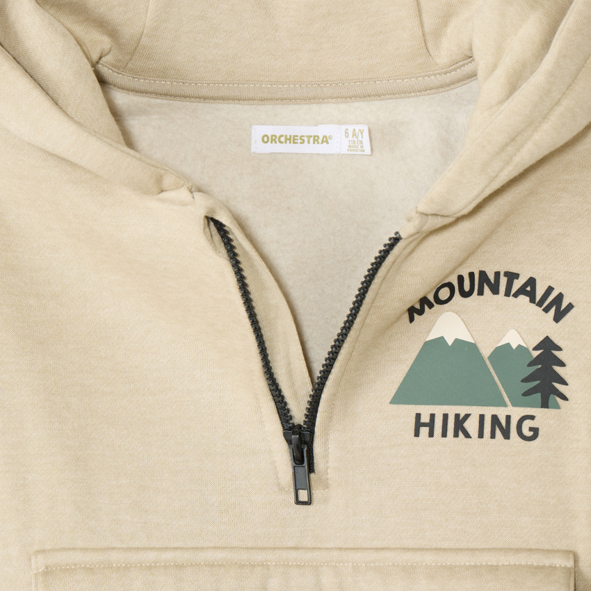 Sudadera de felpa con capucha y cremallera para niño 