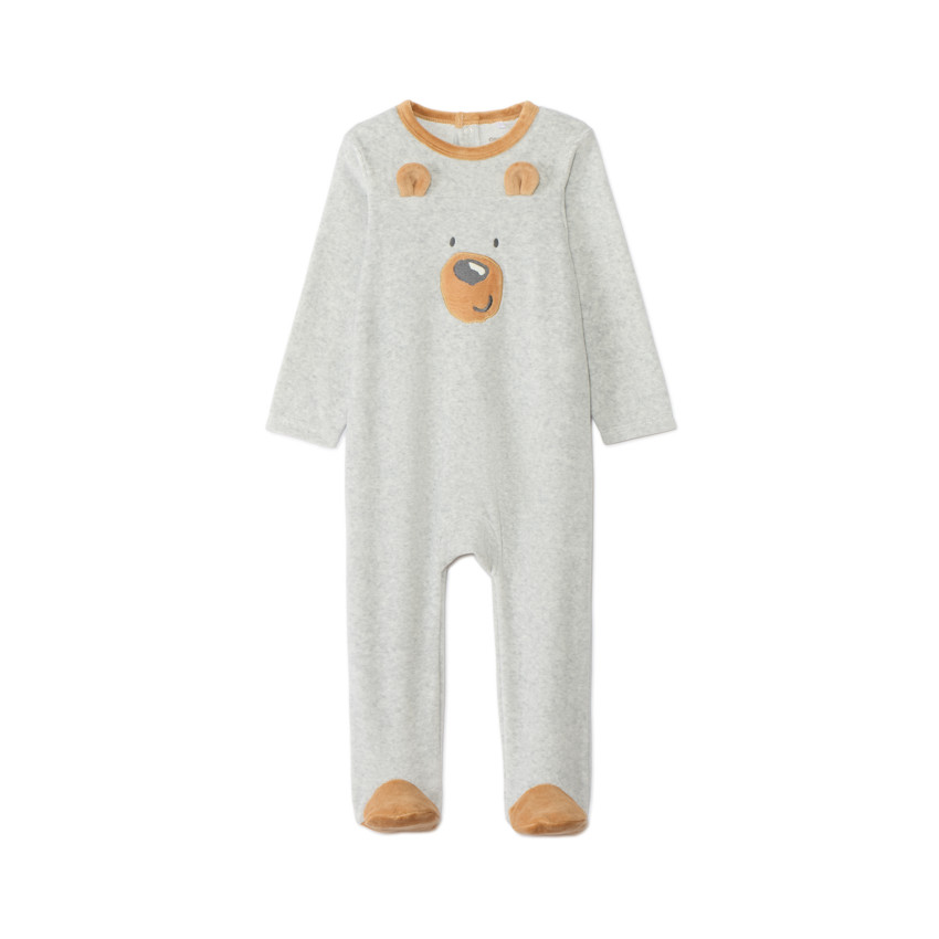 Pelele de terciopelo con diseño fantasía para bebé niño 