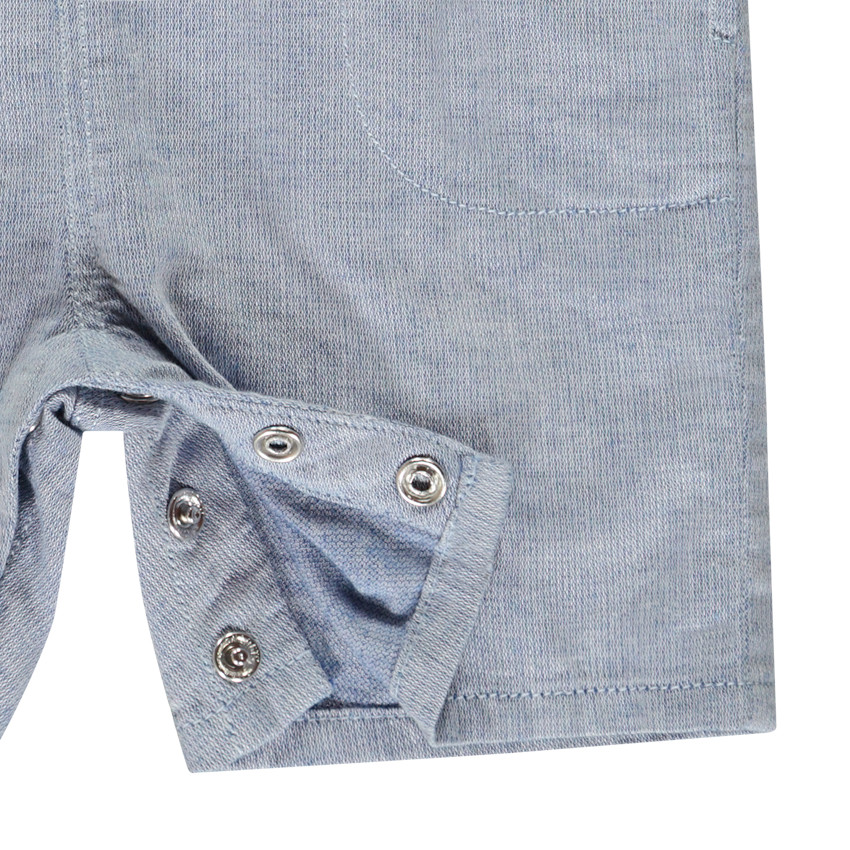 Salopette corta de tela para bebé niño 