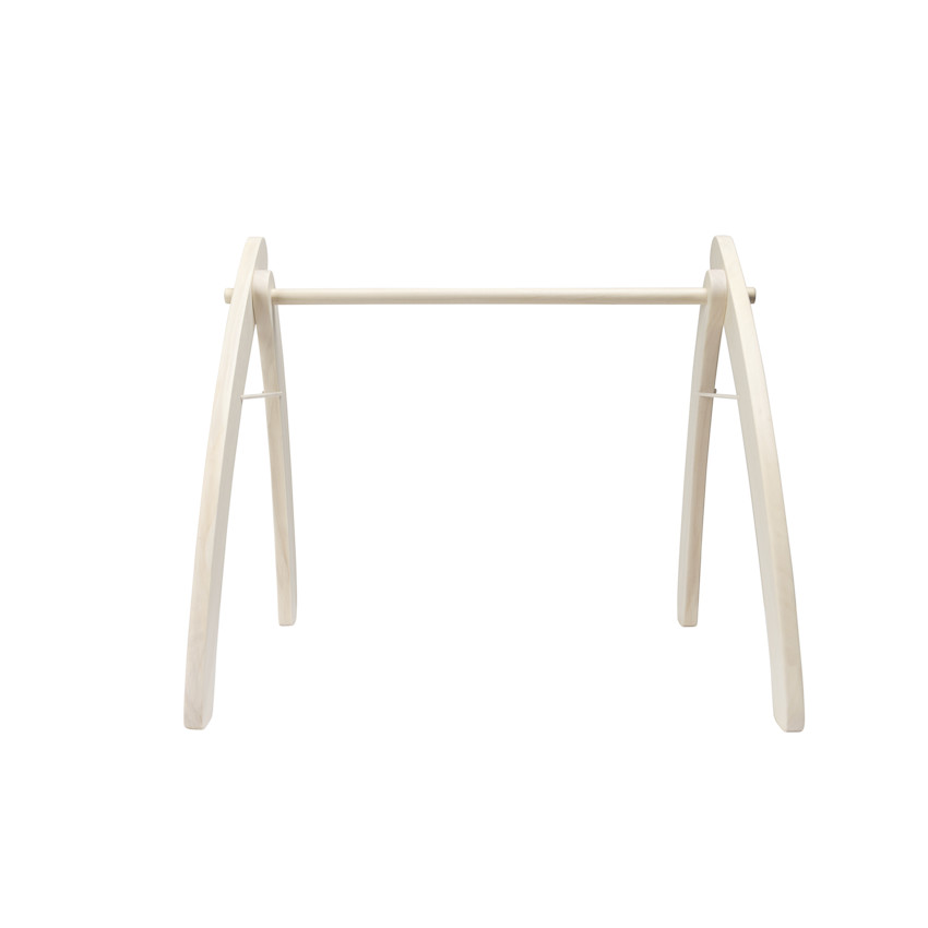 Arco de juegos plegable de madera color natural 