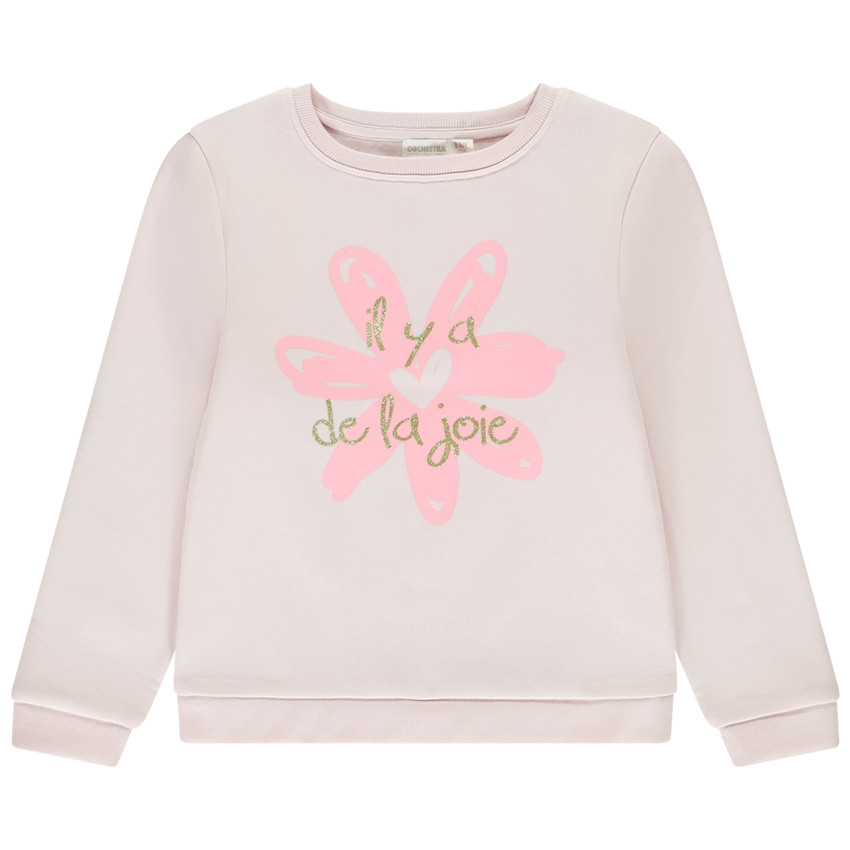 Sudadera de felpa estampada niña 