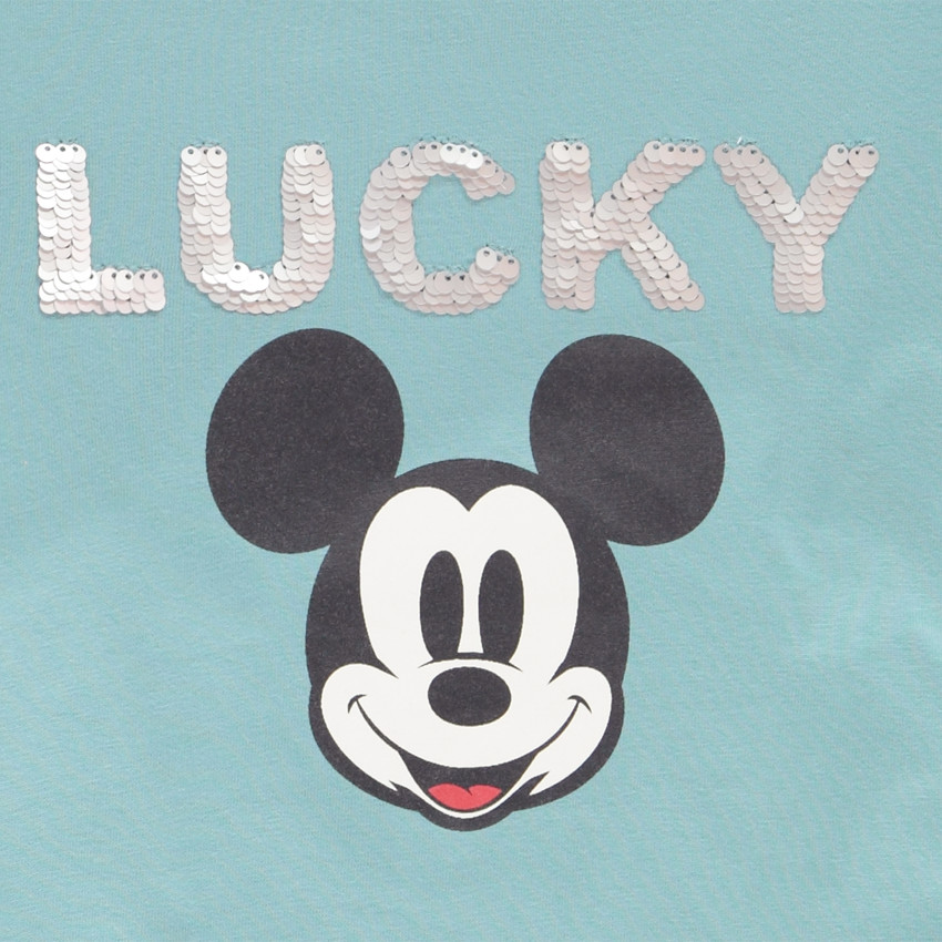 T-shirt manches longues print Mickey Disney et sequins pour garçon Main T-shirt manches longues print Mickey Disney et sequins pour garçon
