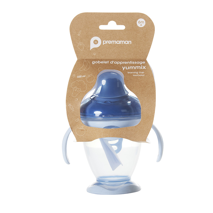 Taza de aprendizaje con asas 180 ml azul 