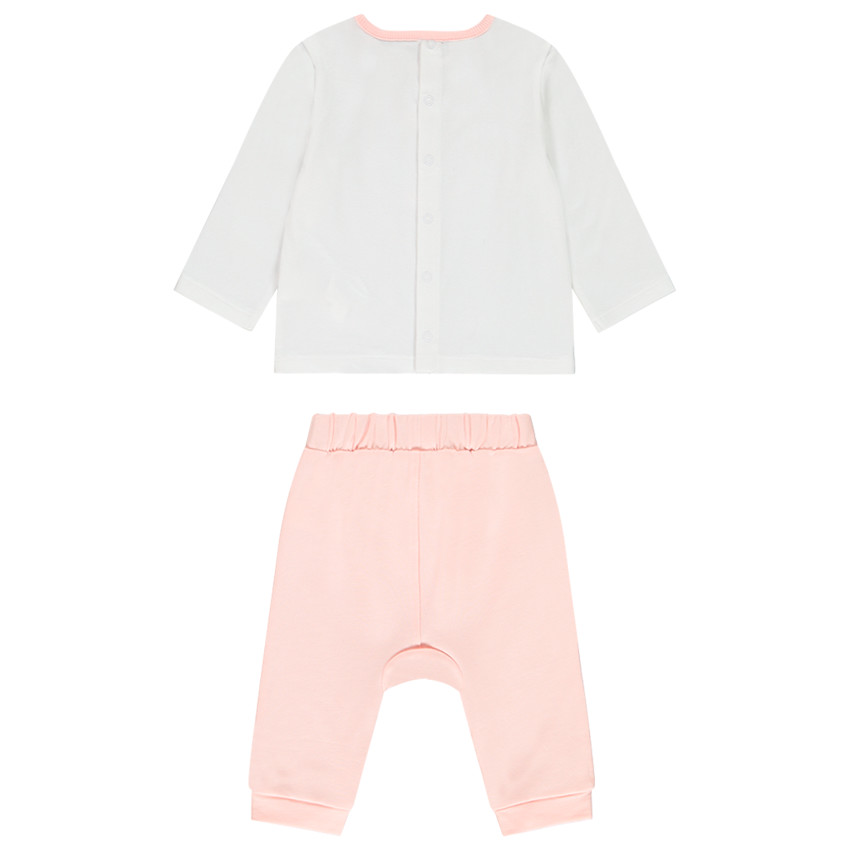 Conjunto de algodón con estampado de zorro para bebé niña 