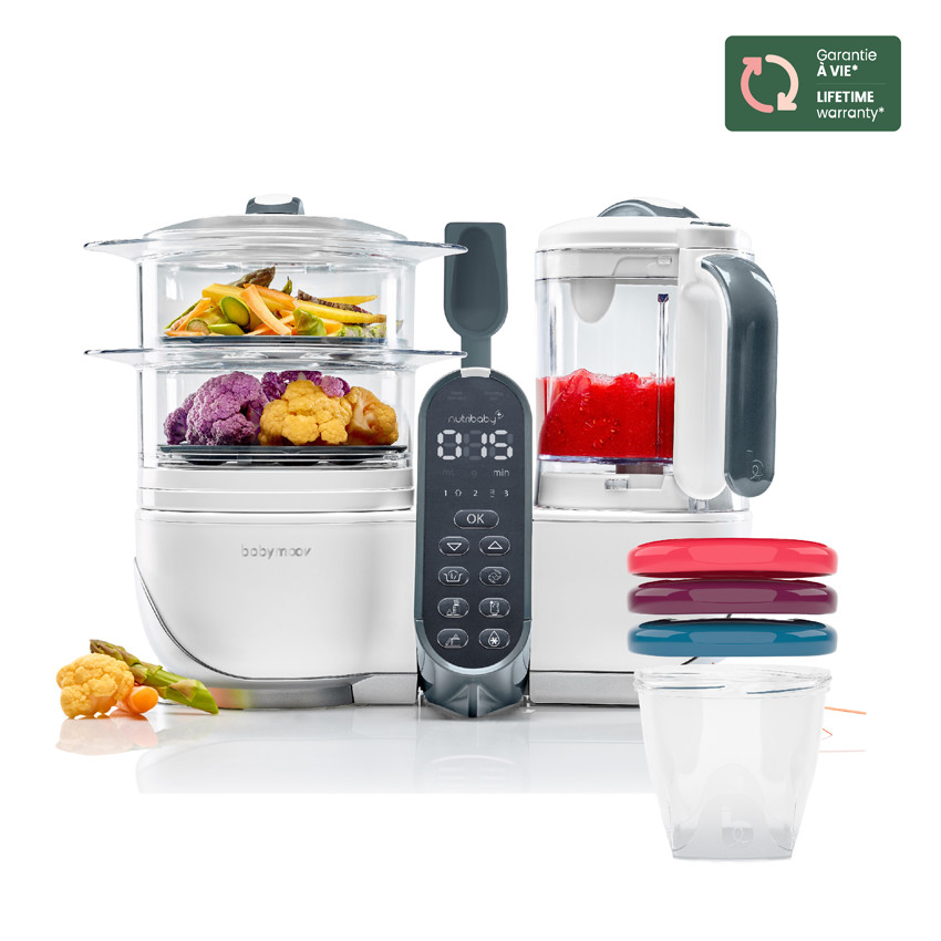 Robot NutriBaby(+) con 3 Babybols de 250 ml sin BPA blanco 