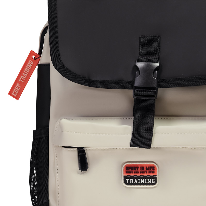 Mochila de lona repelente efecto color block para niño 