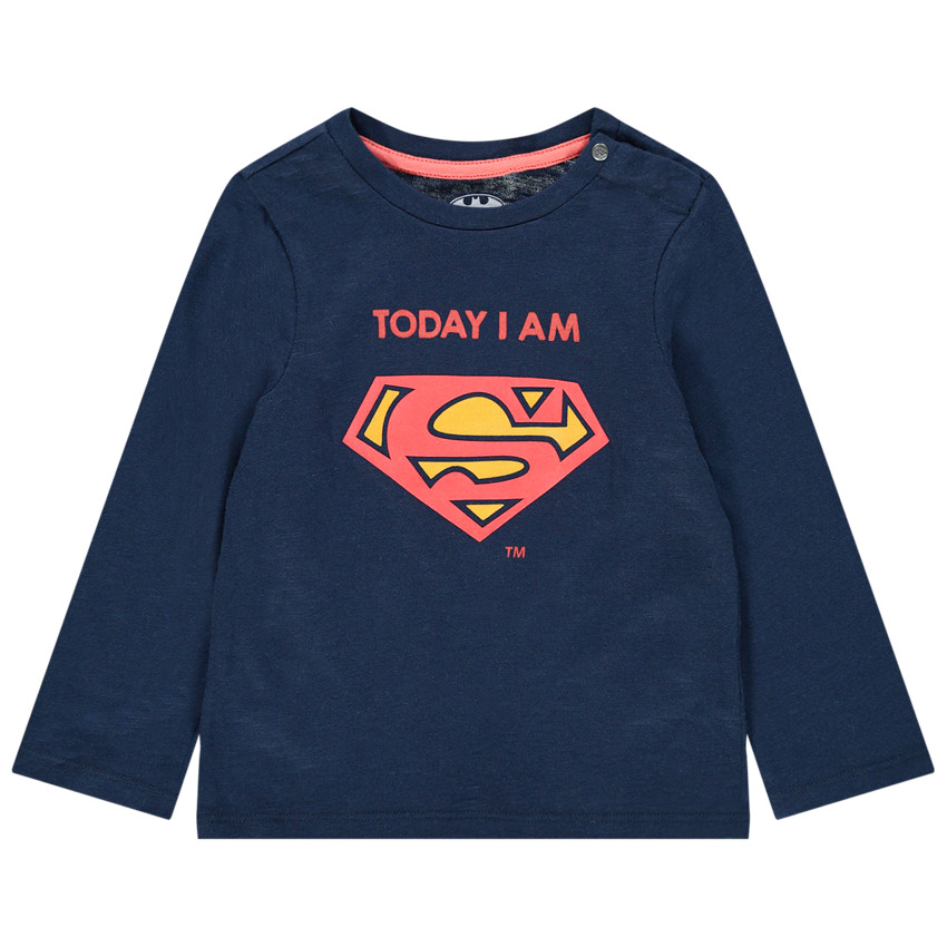 T-shirt manches longues en coton bio print Superman  Additional T-shirt manches longues en coton bio print Superman