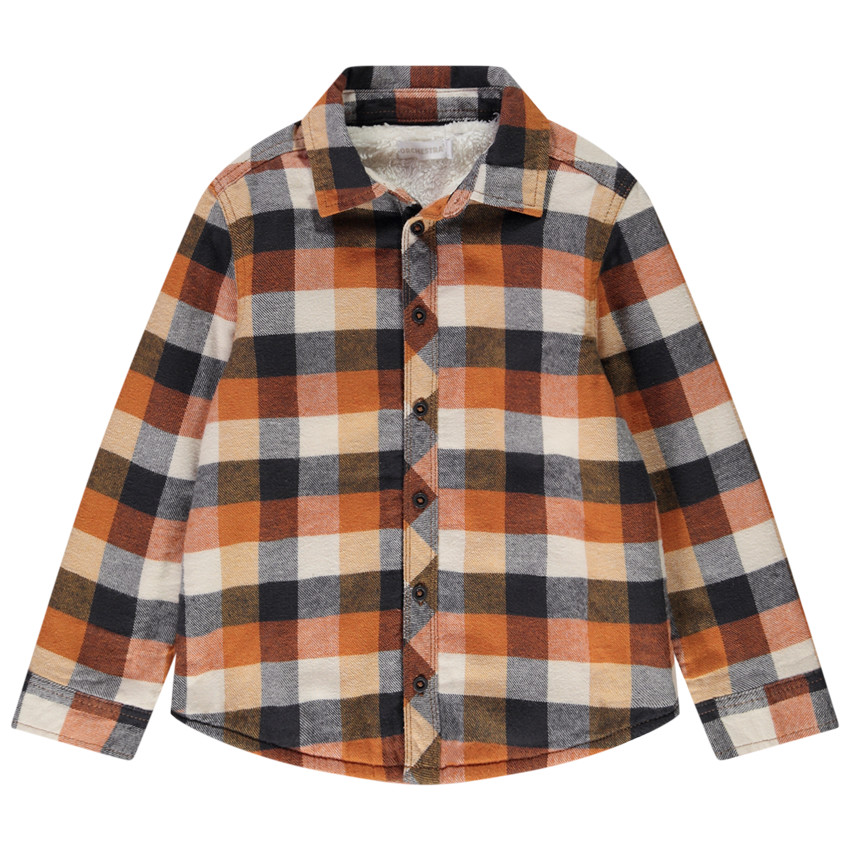 Sobrecamisa de franela a cuadros para niño 