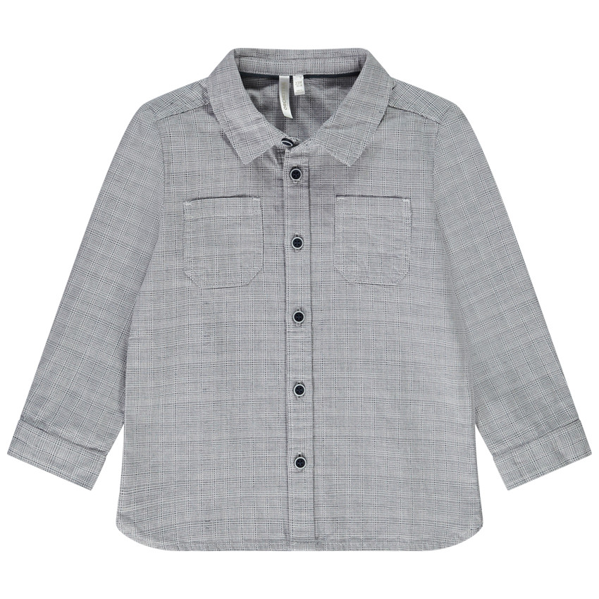 Camisa de manga larga a cuadros para bebé niño 