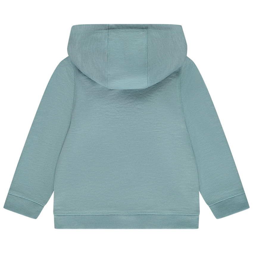 Chaleco con capucha de felpa lisa para bebé niño 