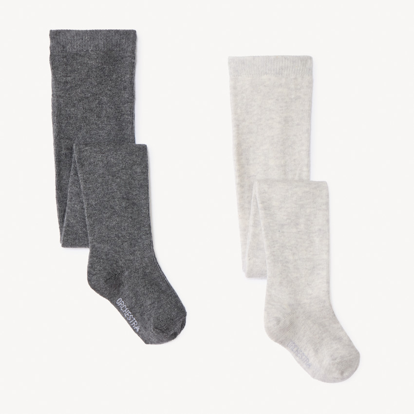 Lote de 2 pares de leotardos gruesos para bebé niña 