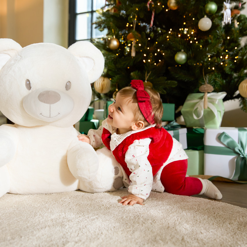 Conjunto largo de 3 piezas de Navidad para niña bebé 
