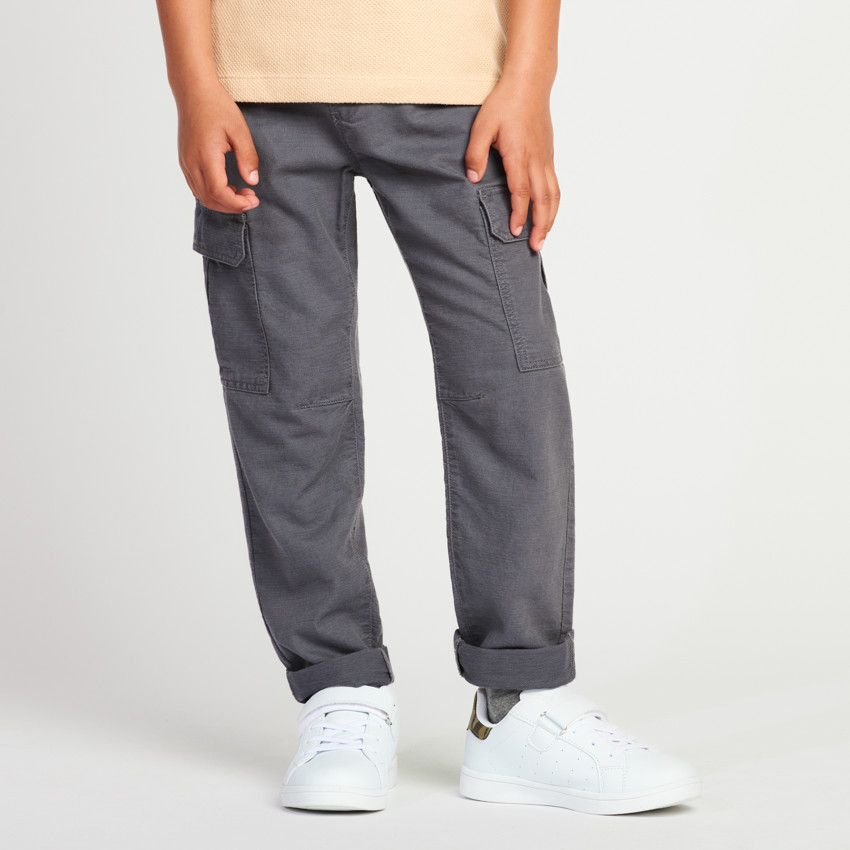 Pantalón cargo de tela lisa para niño 