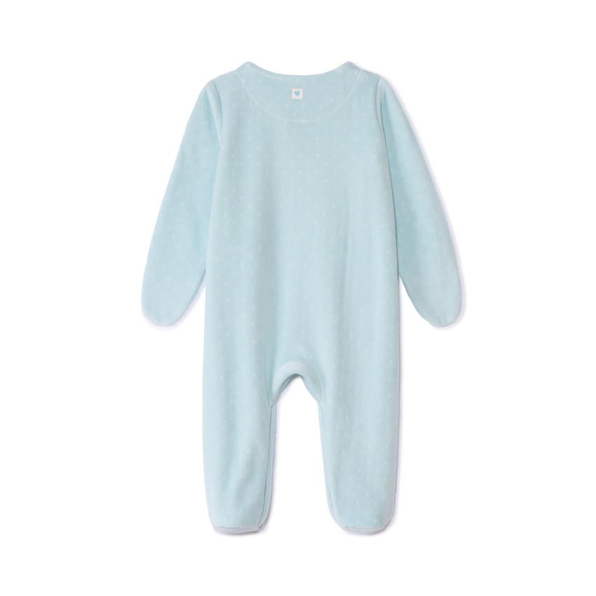 Pelele de terciopelo devorado con parche de elefantes para bebé niño  Additional Pelele de terciopelo devorado con parche de elefantes para bebé niño