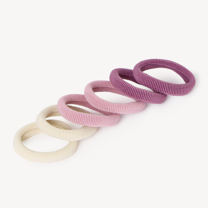 Lote de 6 pasadores y pinzas más 6 gomas elásticas para niña 