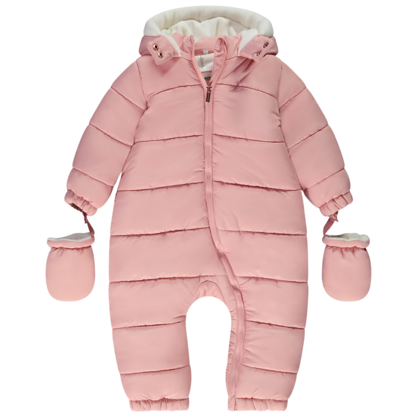 Combi-pilote unie acolchada para bebé niña con diferentes acabados según la edad 