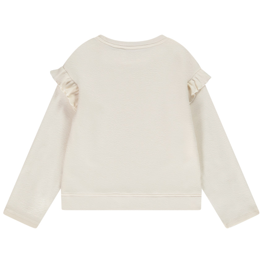 Sudadera de punto cortada y cosida con detalles de lentejuelas para niña 