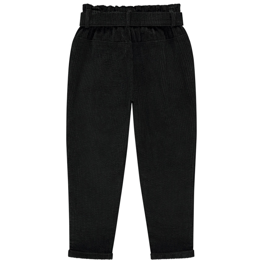 Pantalón slim de terciopelo con cinturón para niña 