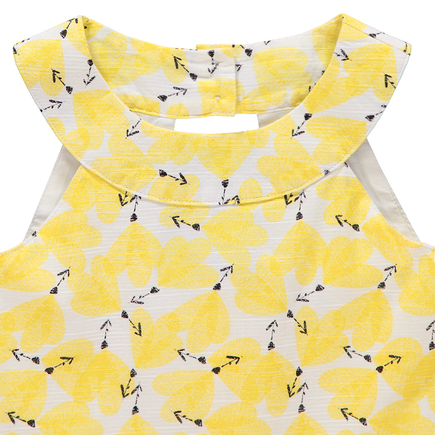 Vestido sin mangas con estampado de fantasía all over 