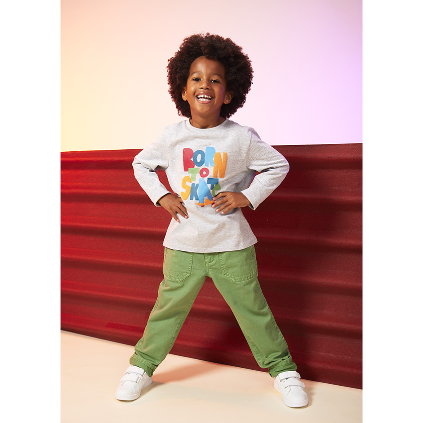 Pantalón ancho de sarga para niño 