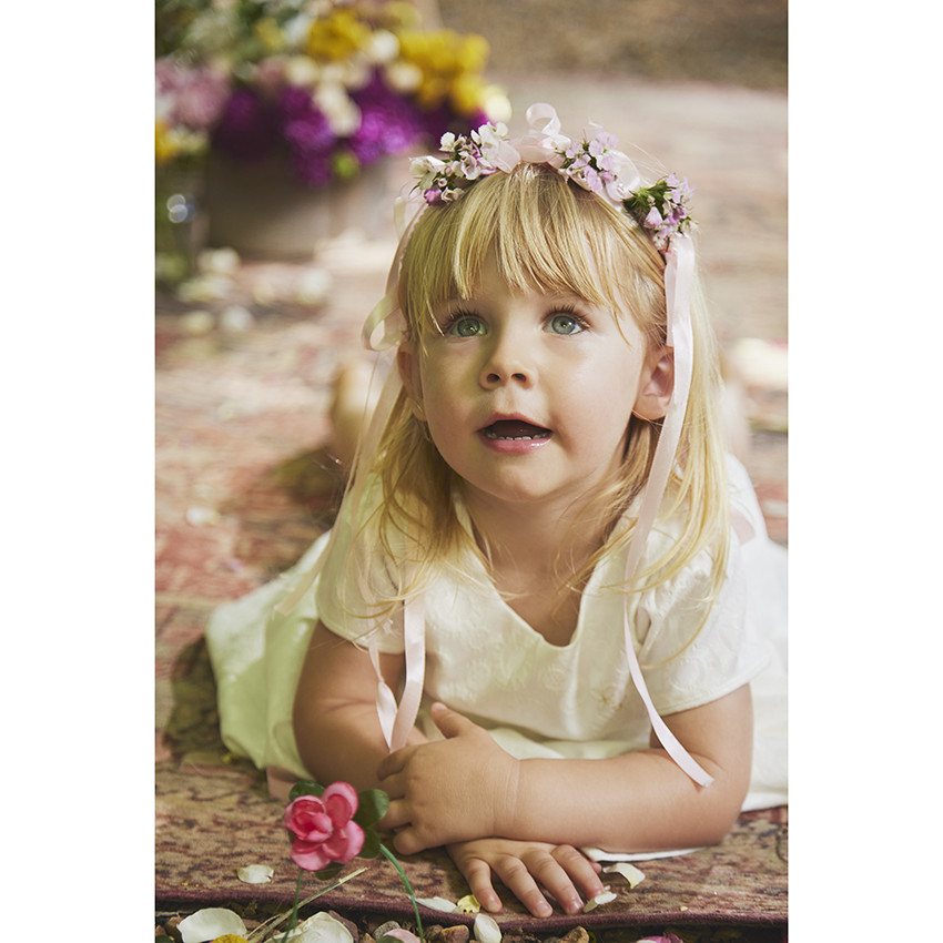 Vestido ceremonia manga corta 