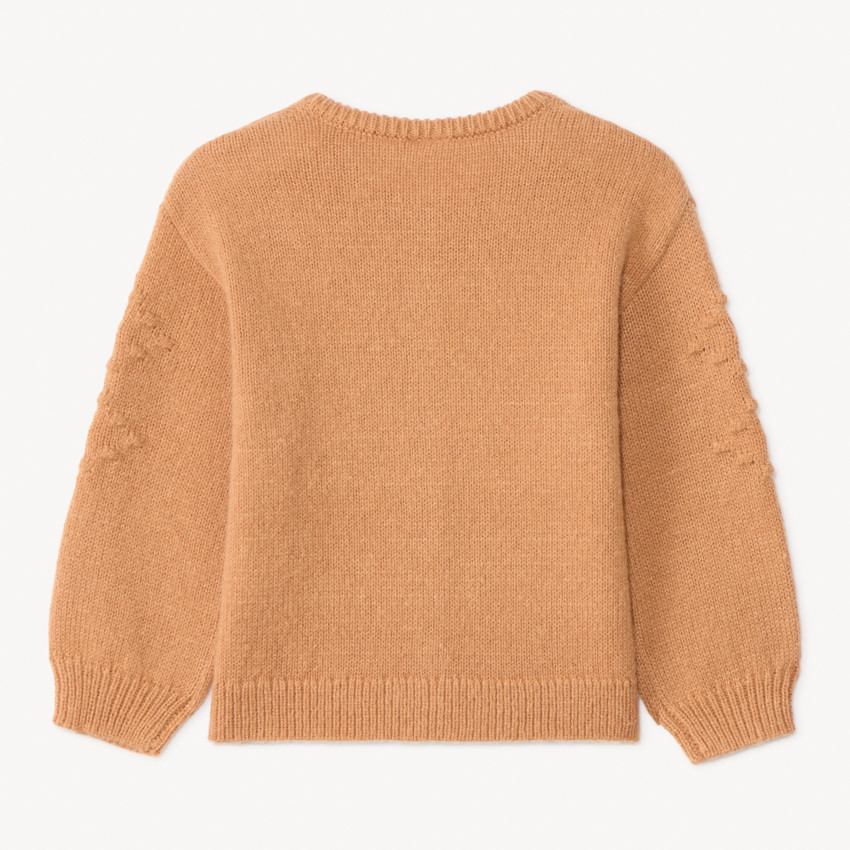 Gilet manches longues en tricot et fleurs brodées pour bébé fille 