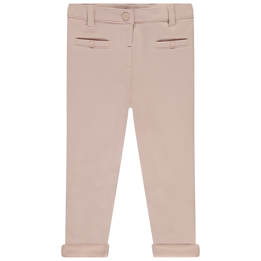 Pantalón de felpa liso para bebé niña 