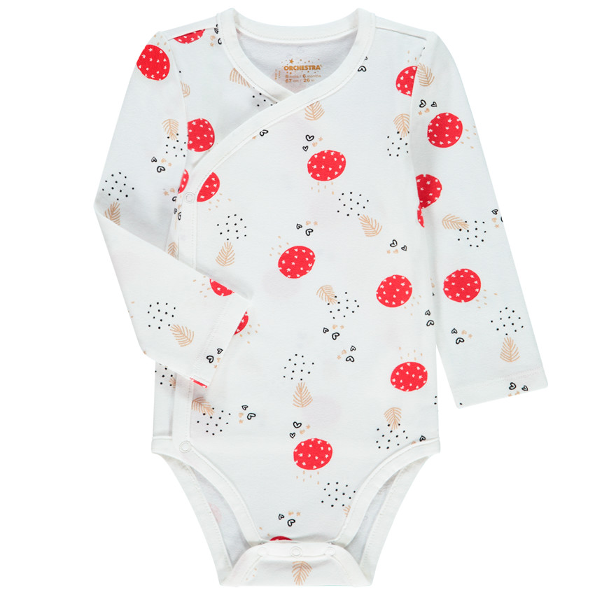 Pack de 2 bodies de manga larga con motivos navideños para bebé niña 