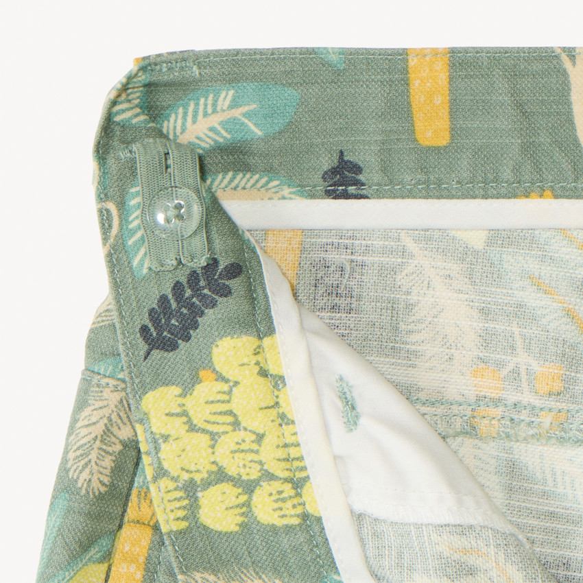 Bermudas de tela con estampado de jungla para niño 