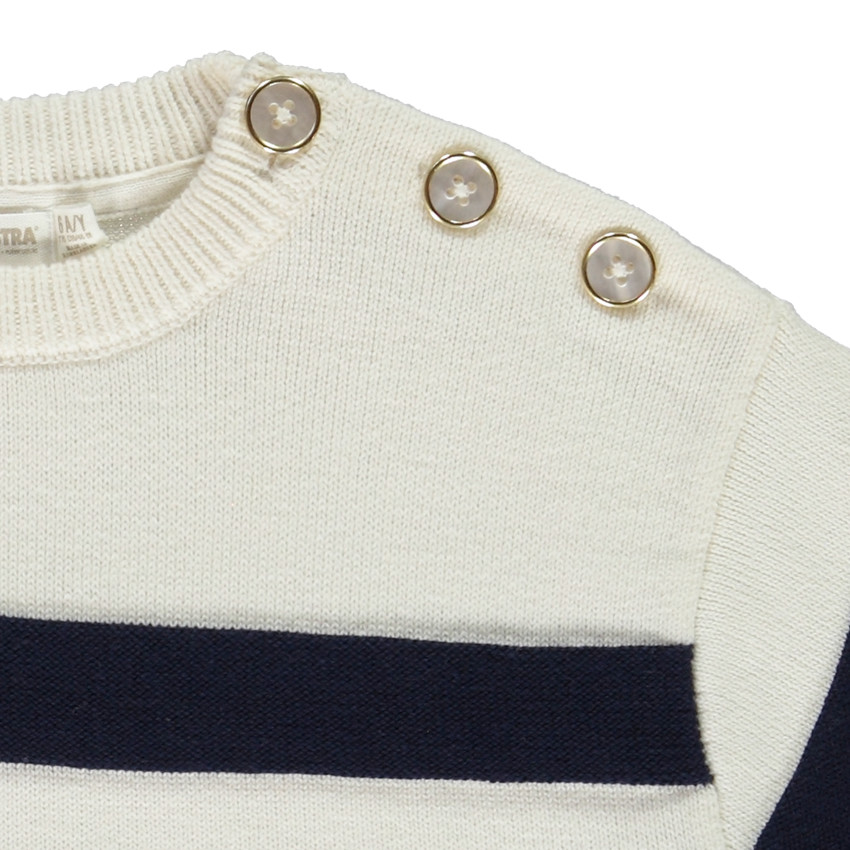 Jersey de punto a rayas oversize para niña 