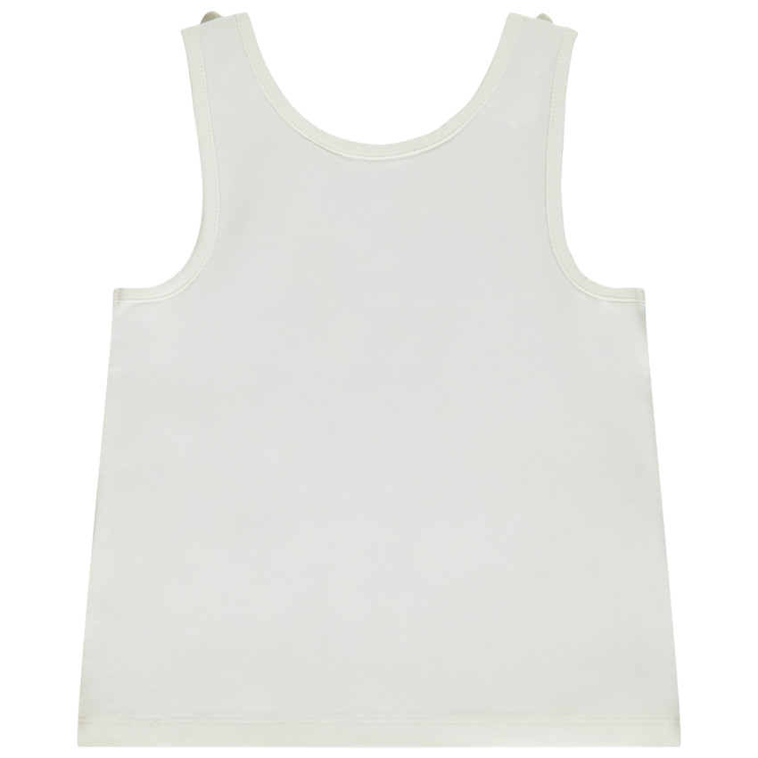 Camiseta sin mangas con lazos y estampado fantasía para bebé niña 