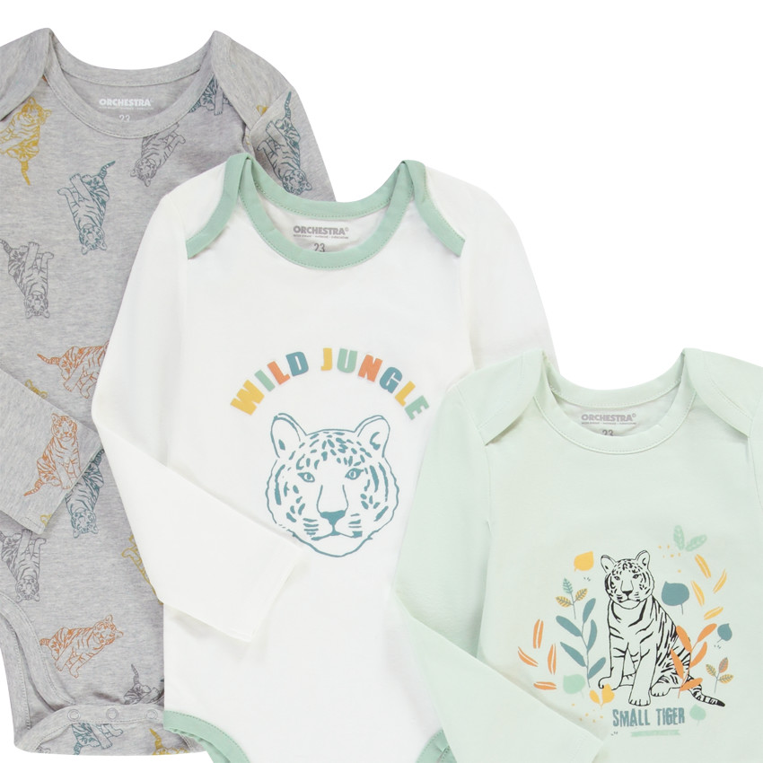 Lot de 5 bodies imprimé tigre  