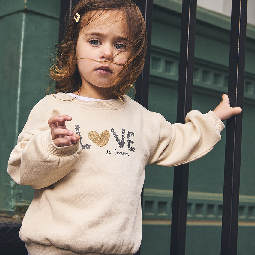 Sudadera de felpa con estampado fantasía para bebé niña 