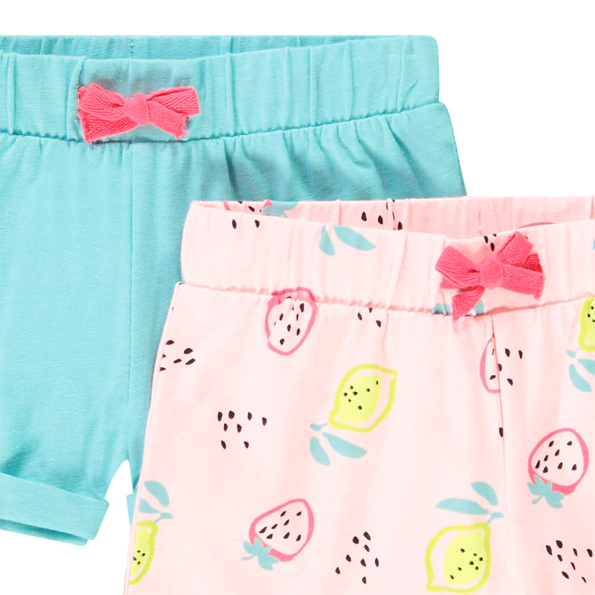 Lot de 4 shorts en jersey pour bébé fille Main Lot de 4 shorts en jersey pour bébé fille