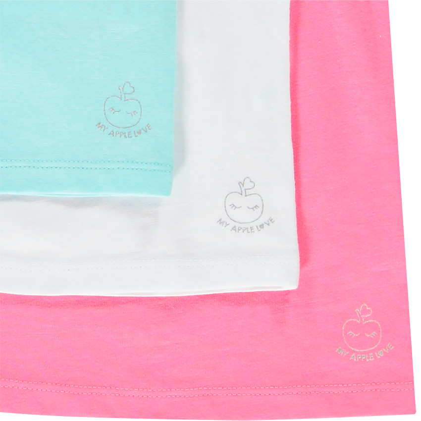 Lote de 3 camisetas sin mangas unis para niña. 