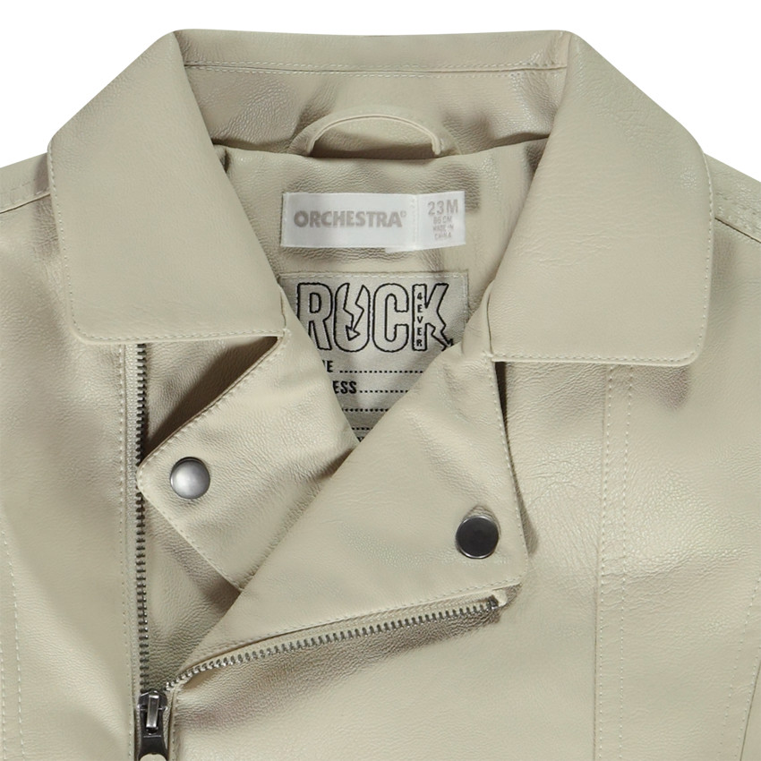 Perfecto estilo biker en piel sintética forrado para bebé niño 