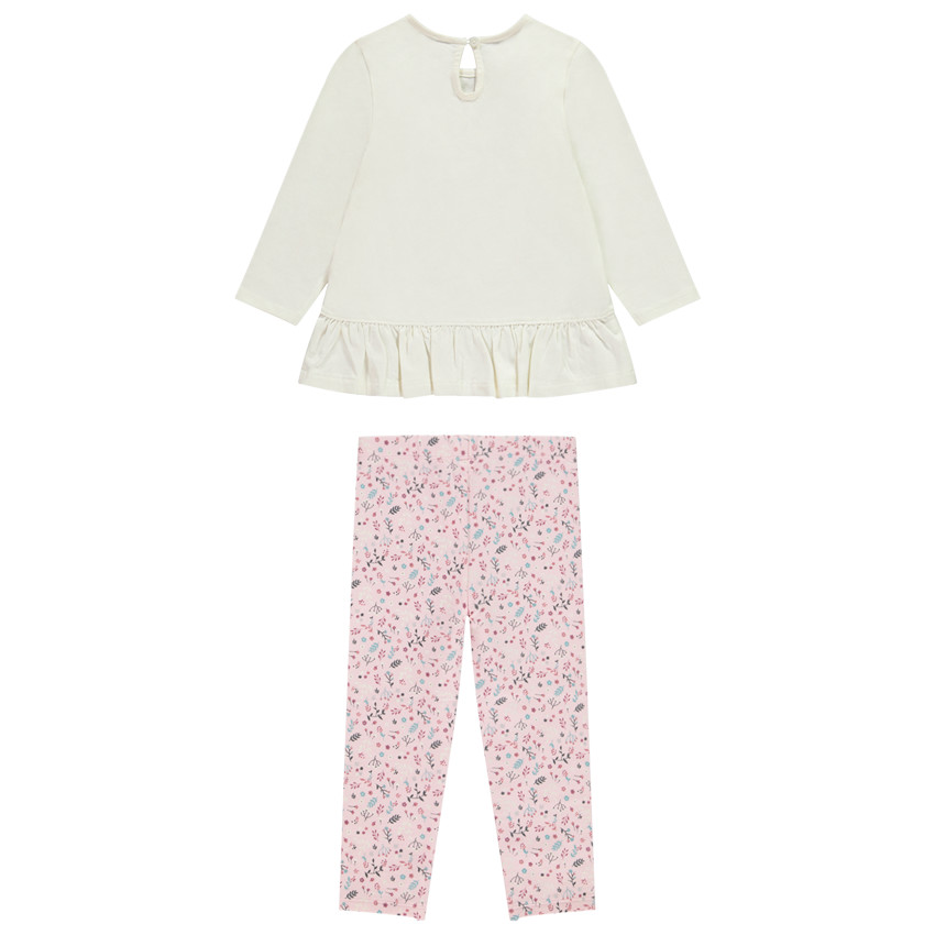 Conjunto de 2 piezas con calzón estampado para bebé niña 