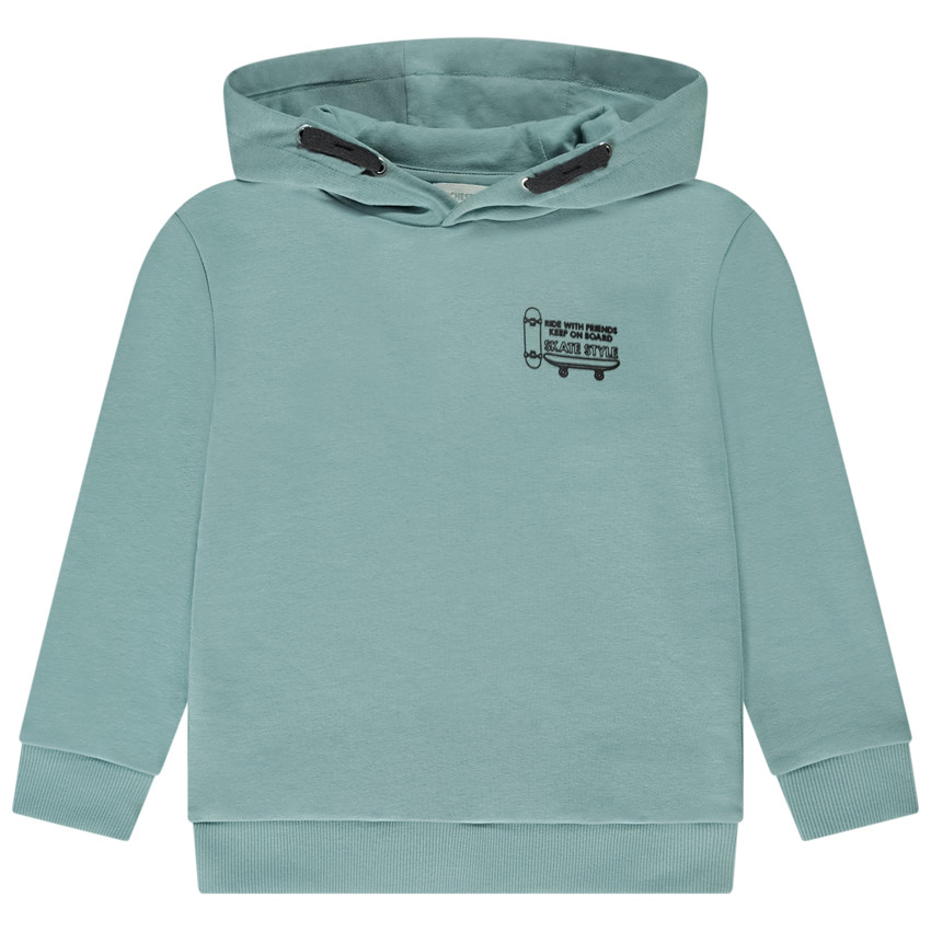 Sudadera con capucha cruzada y estampado para niño 