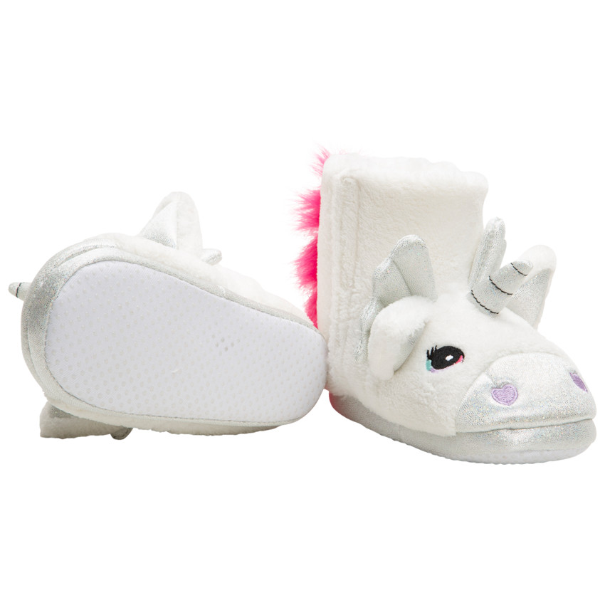 Patucos de unicornio en forma de botas para niña bebé 