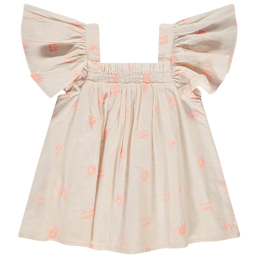 Top peplum estampado fantasía para niña 