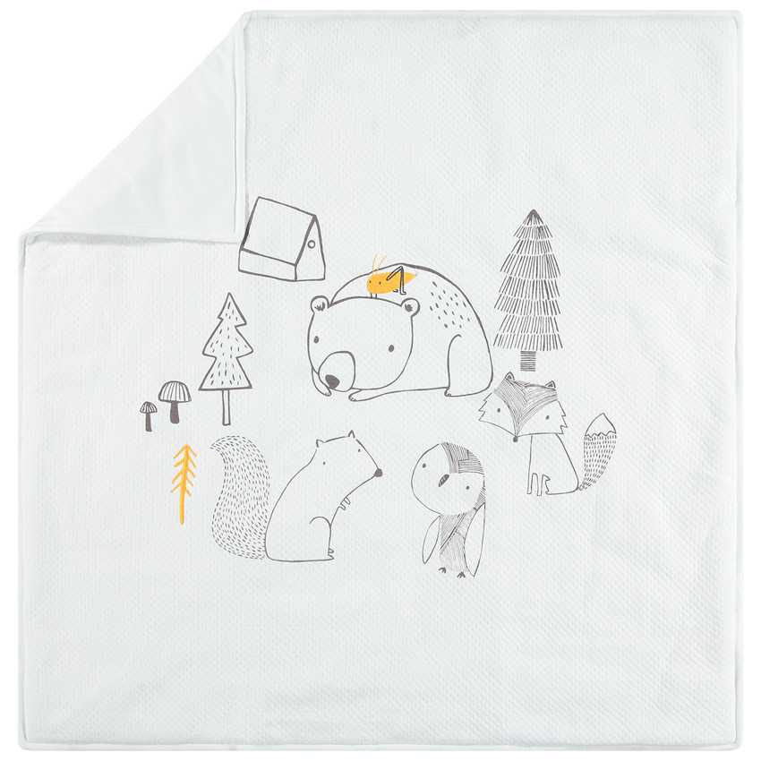 Sábana de jersey con estampado de animales del bosque  Additional Sábana de jersey con estampado de animales del bosque