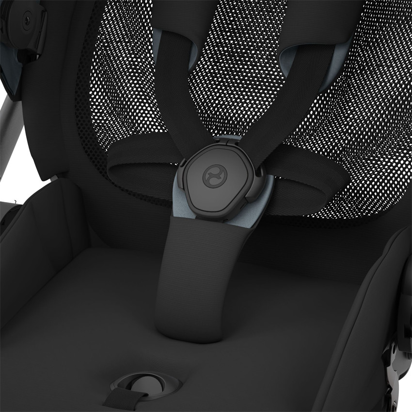 Chasis carrito Mios Cromado con detalles en negro 