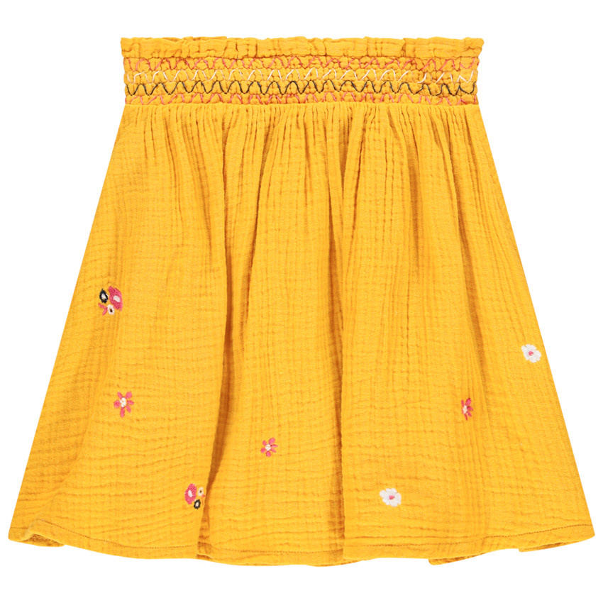 Jupe jaune à fleurs pour enfant fille Main Jupe jaune à fleurs pour enfant fille