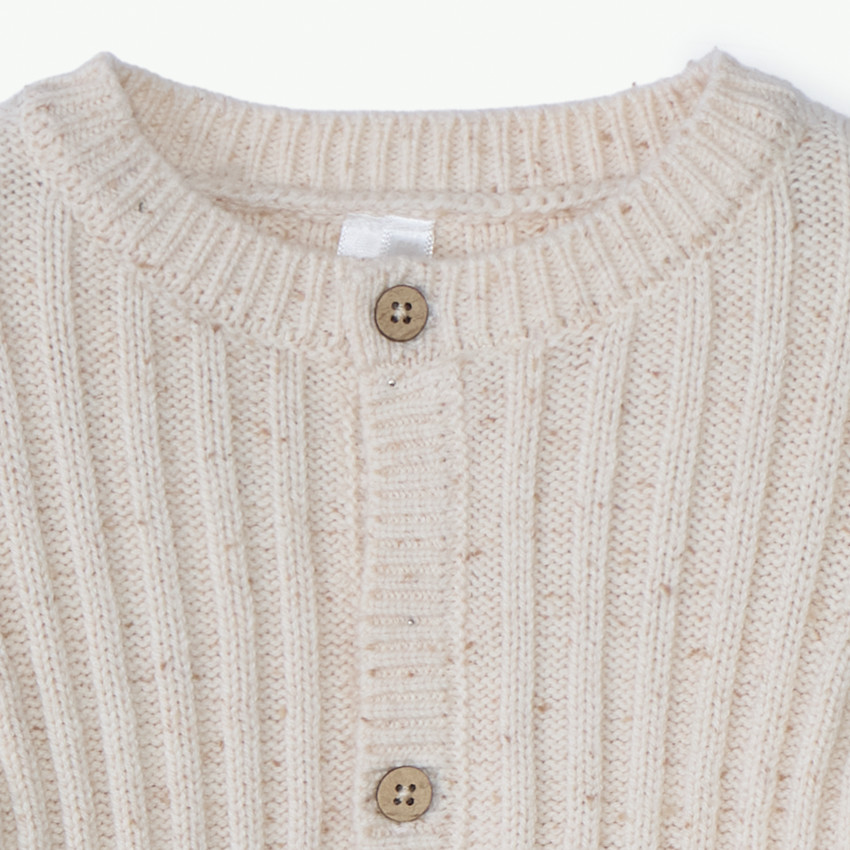 Chaleco de punto acanalado efecto neps para bebé 